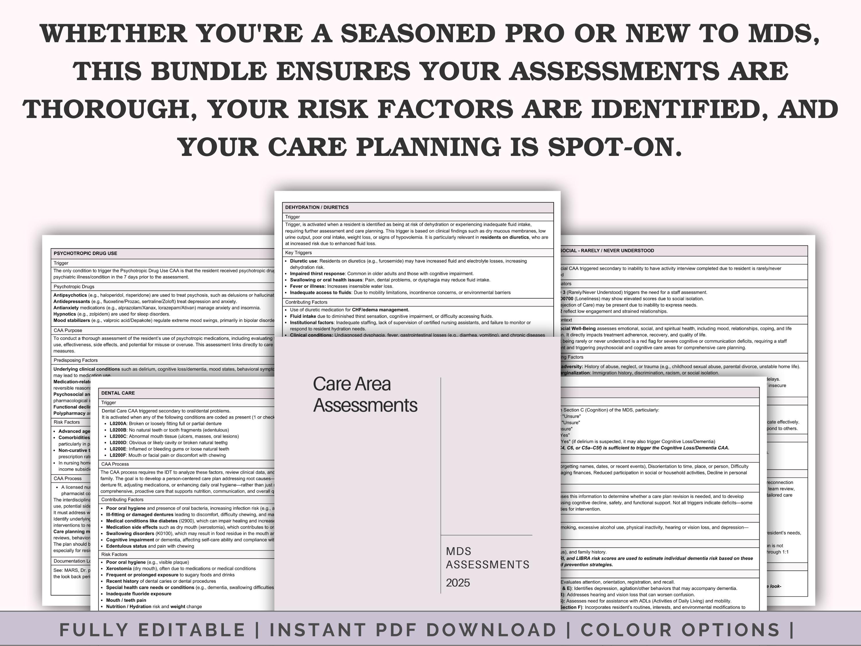Caa Worksheet The Complete MDS 3.0 CAA 22 Cheatsheet Kit - the 20-care Area ...