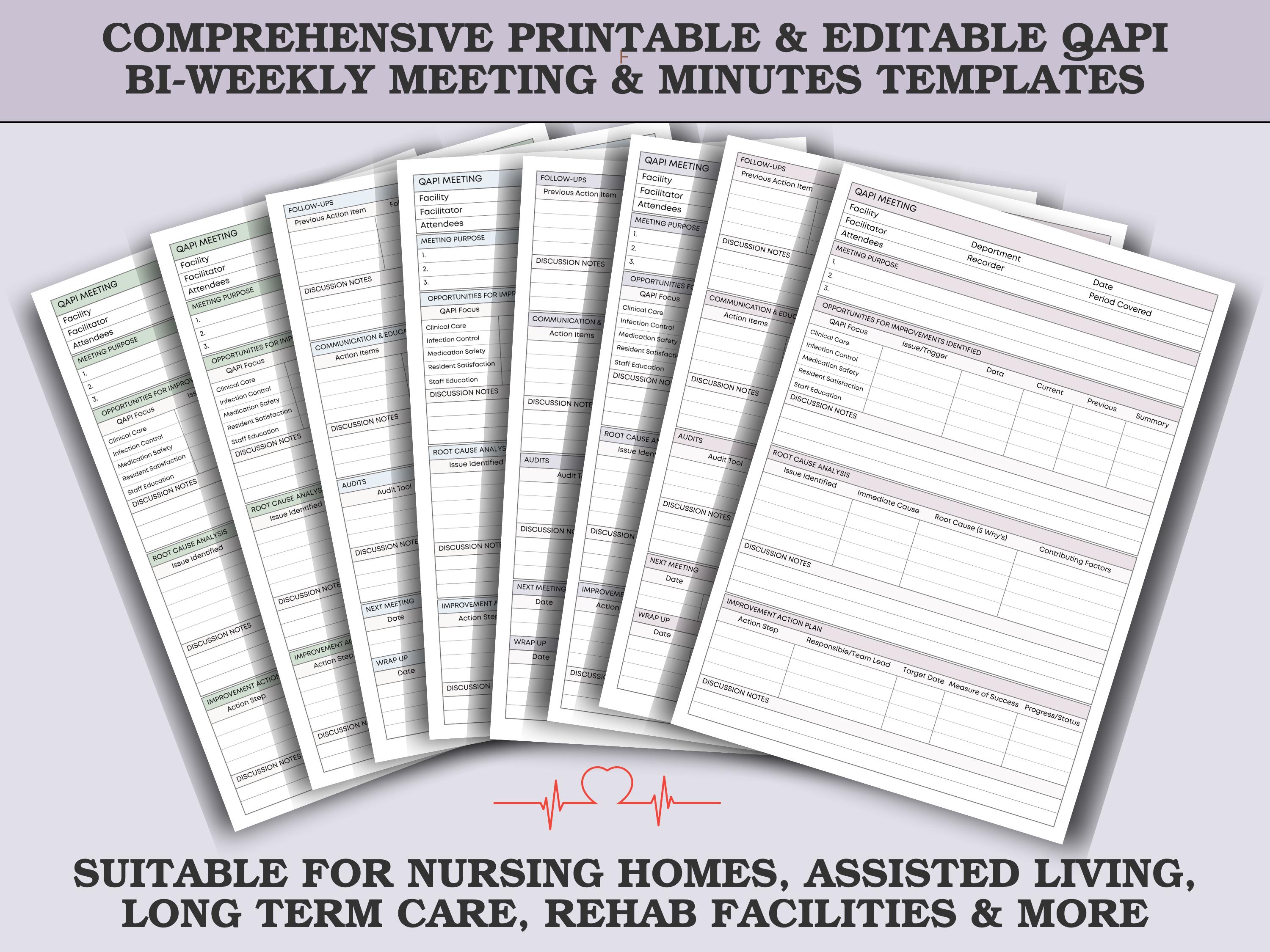 All-in-one QAPI Bi-weekly Meeting Templates | Streamline Compliance ...