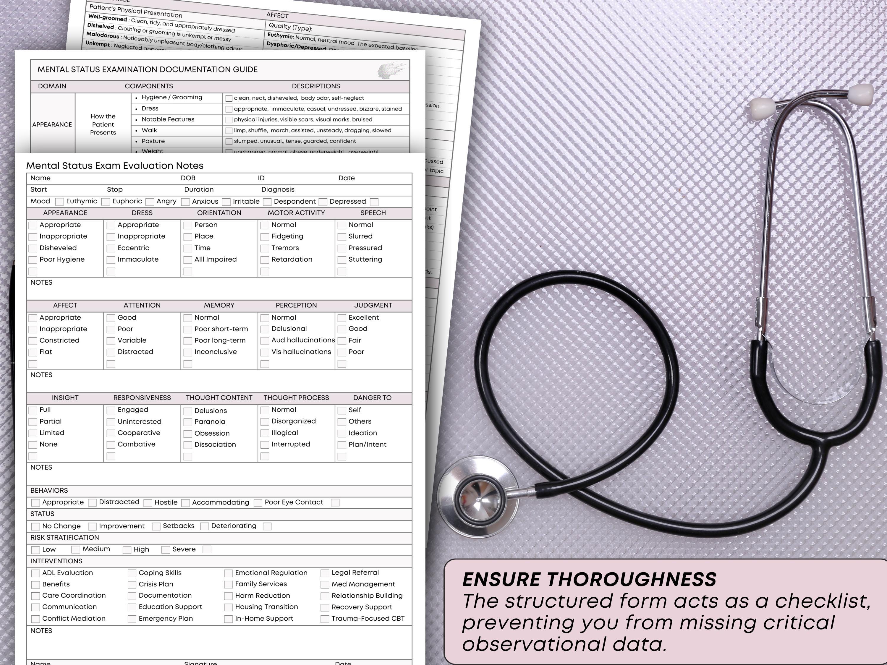 Tenpoint Mse Form The Complete Mental Status Exam (MSE) Toolkit - Documentation Guide ...