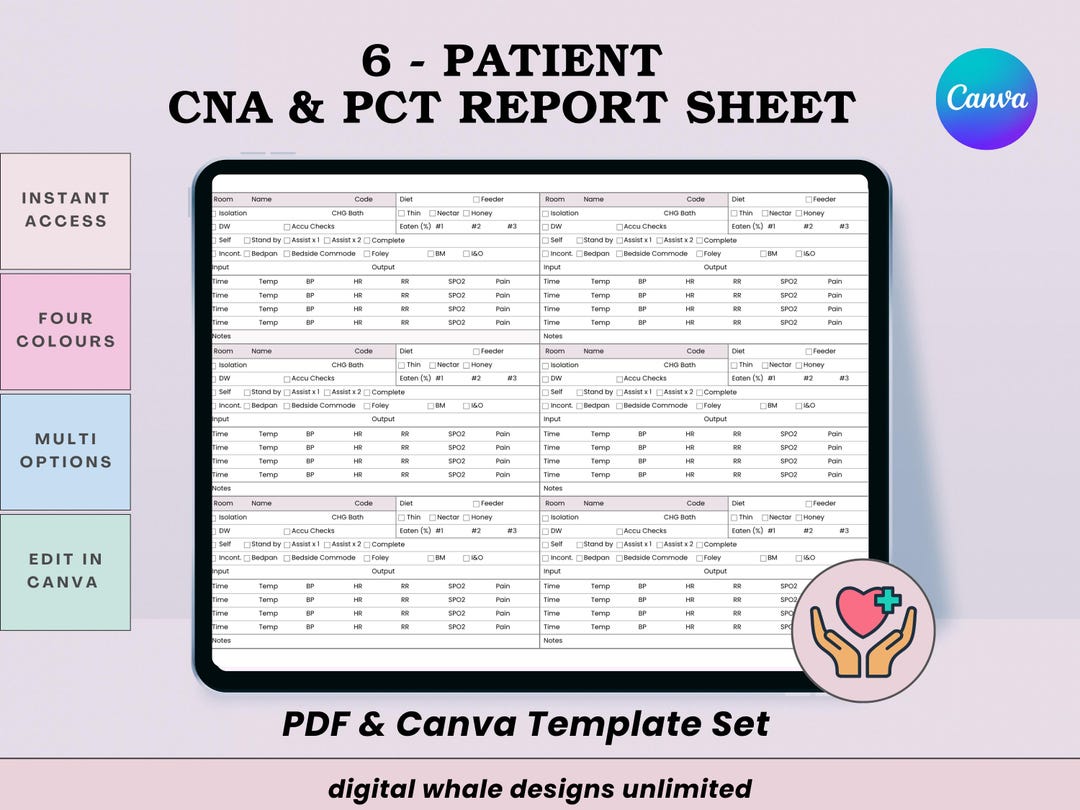 Pct Search Report Rexample CNA PCT Report Sheet - 6 Patient Shift Handoff, Vitals, Meds, I/O ...