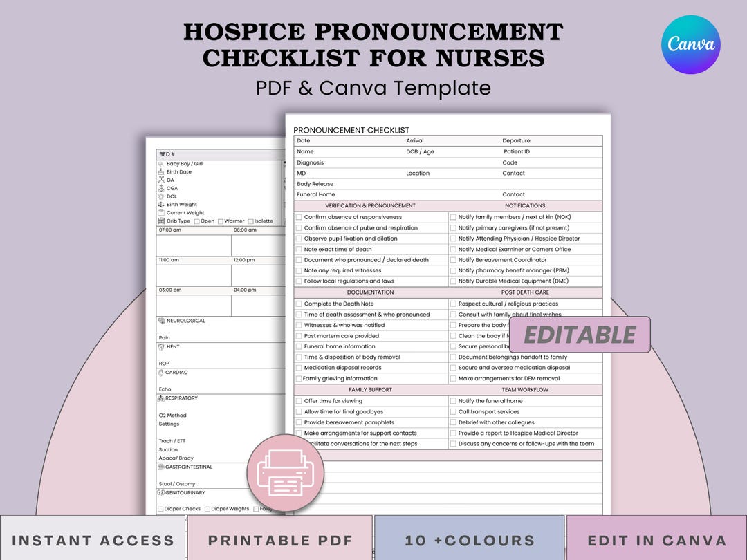 Hospice Pronouncement Checklist for Nurses - Hospice Visit ...