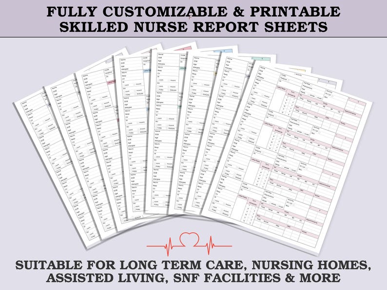 SNF Skilled Nurse Report Sheets - Rehabs, LTC, Hospice & Nursing Home ...