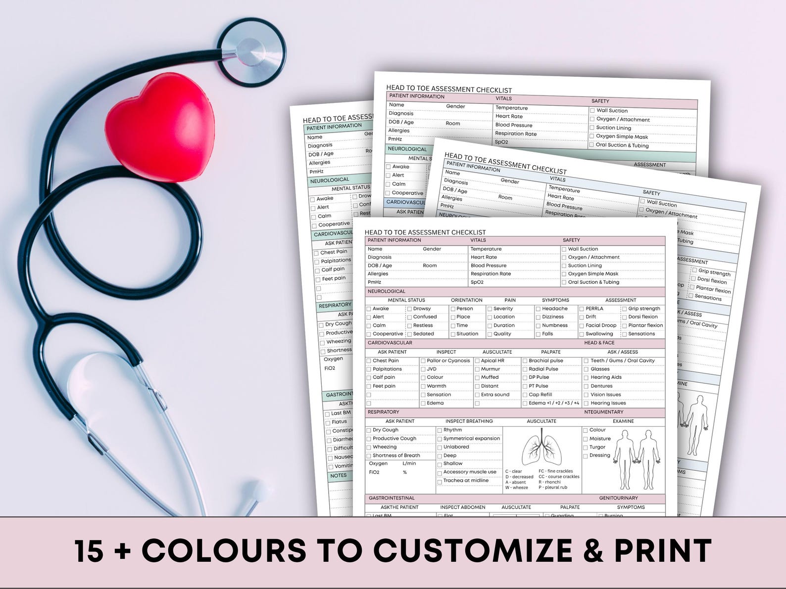 Head-to-toe Assessment Checklist + Write up Notes - Nursing Students ...