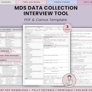 MDS-Datenerhebungs-Interview-Tool & Spickzettel-Paket – BIMS-Interview-Codierungs-Spickzettel als Kurzanleitung