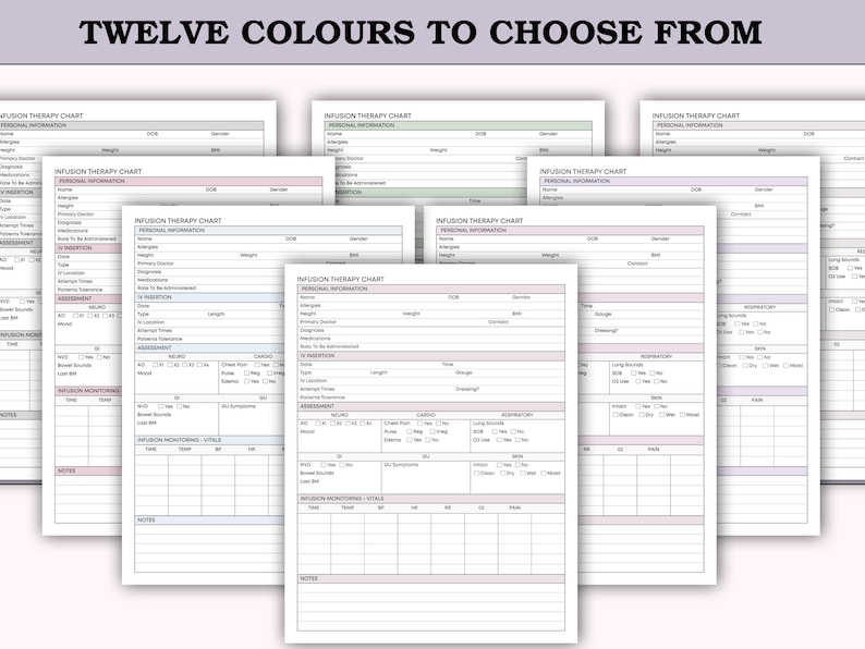 Infusion Chart Example Infusion Therapy Chart | IV Drip Hydration & Vitamin Therapy ...