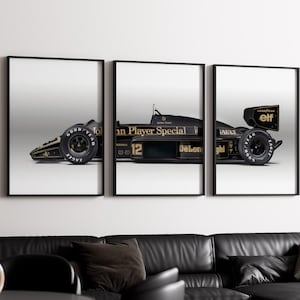 Póster del coche Ayrton Senna Lotus 97T, póster de Lotus Fórmula 1, póster de Senna F1, póster vintage de F1, póster de Ayrton Senna, póster de Fórmula 1, F1