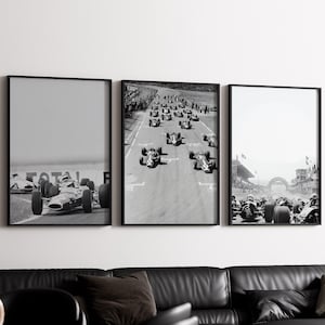 Set of 3 Formula 1 Poster, Formula 1 Wall Art, F1 Poster, F1 Print, F1 Art, Formula 1 Print, F1 Decor, Vintage F1 Poster, Formula 1 Poster