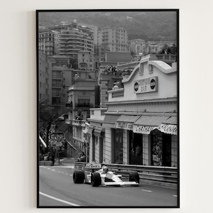 Póster de Fórmula 1 de Mónaco, Gran Premio de Mónaco, Arte mural de Fórmula 1, Póster vintage de F1, Impresión de Fórmula 1, Impresión de F1, Póster de F1, Arte mural de F1, F1