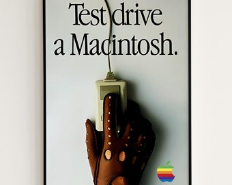 Retro Apple Posters, Retro Macintosh Poster, Retro Apple Print