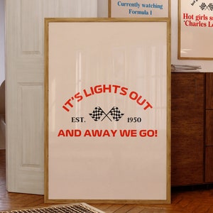 Lights Out And Away We Go Poster, Formula 1 Poster, F1 Merch, Formula 1 Gifts, Formula 1, Race Fan Gift, Formula One, F1 Poster, Formula 1