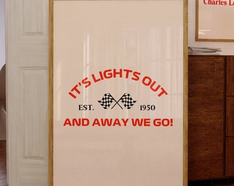 Lights Out And Away We Go Poster, Formula 1 Poster, F1 Merch, Formula 1 Gifts, Formula 1, Race Fan Gift, Formula One, F1 Poster, Formula 1