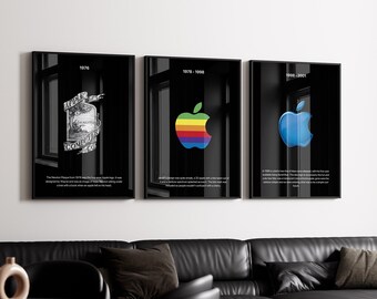 Apple Logo Sketch Poster, Apple Logo Poster, Apple Logo