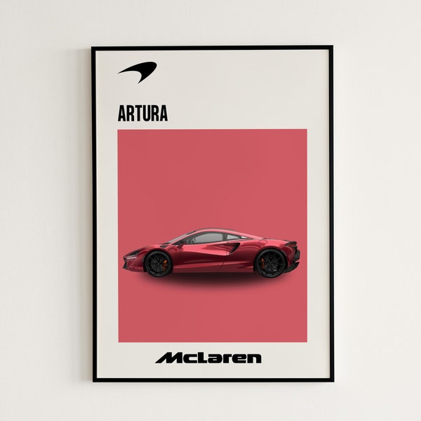 McLaren Artura Poster, McLaren Poster, Car Poster, Car Prints, Automotive Art, Sports Car, Racing Car, Supercar Wall Print, Supercar Poster