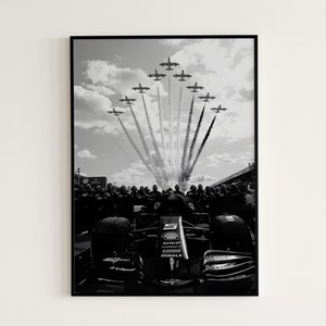 Póster de Fórmula 1 en Italia, póster en blanco y negro de Fórmula 1, póster vintage de F1, impresión de Fórmula 1, impresión de F1, póster de Fórmula 1, póster de F1, arte mural de F1