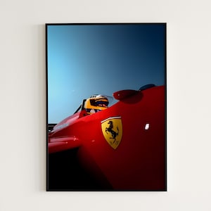 Cartel de F1, cartel de Fórmula 1, cartel vintage de F1, impresión de Fórmula 1, impresión de F1, arte de pared de F1, regalo de F1, cartel vintage de Fórmula 1, cartel de F1 Ferrari