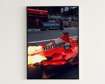 F1 Poster, Formula 1 Poster, Vintage F1 Poster, Formula 1 Print, F1 Print, F1 Wall Art, F1 Gift, Formula 1 Vintage Poster, F1 Ferrari Poster