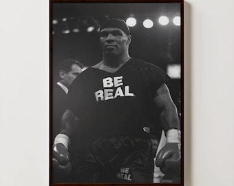 Mike Tyson Poster, Mike Tyson Print, Boxing Poster, Mike Tyson Wall Art, Mike Tyson, Black & White Poster, Mike Tyson Canvas, Boxing Prints