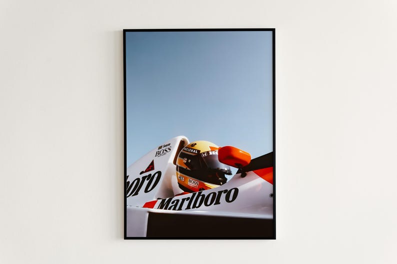Ayrton Senna Poster, Vintage F1 Poster, Formula 1 Print, F1 Print, Formula 1 Poster, Ayrton Senna, Formula 1 Gift, F1 Poster, F1 Wall Art