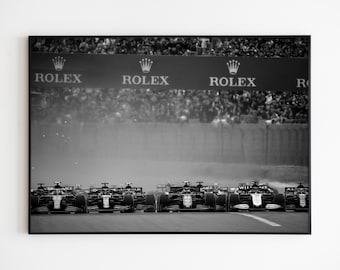 Formula 1 Poster, Formula 1 Wall Art, Black and White F1 Poster, F1 Poster, Vintage Formula 1 Poster Poster F1, F1 Wall Art, F1 Posters