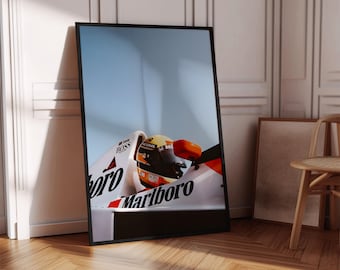 Ayrton Senna Poster, Vintage F1 Poster, Formula 1 Print, F1 Print, Formula 1 Poster, Ayrton Senna, Formula 1 Gift, F1 Poster, F1 Wall Art