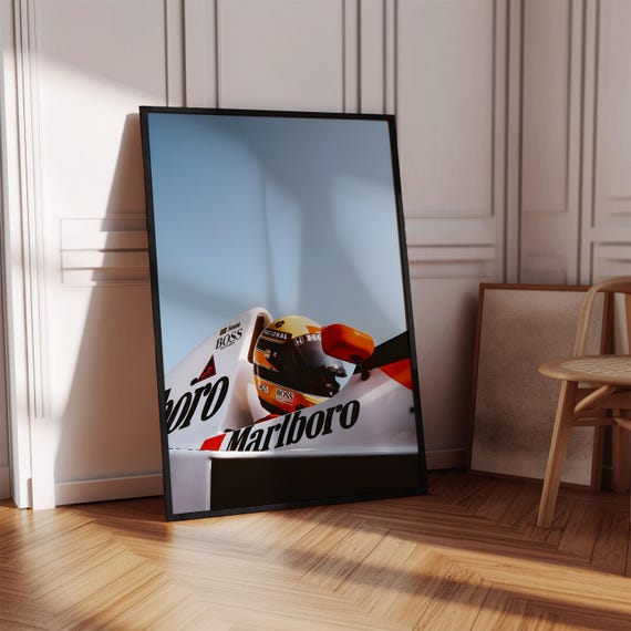 Ayrton Senna Poster, Vintage F1 Poster, Formula 1 Print, F1 Print, Formula 1 Poster, Ayrton Senna, Formula 1 Gift, F1 Poster, F1 Wall Art