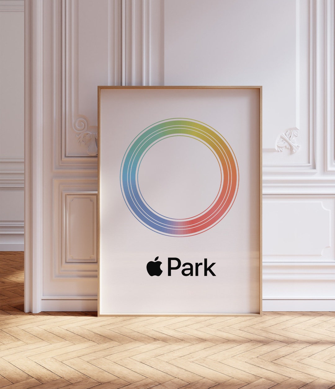 Apple Park Poster, Rainbow Apple Park, Apple Logo Poster, Gift for
