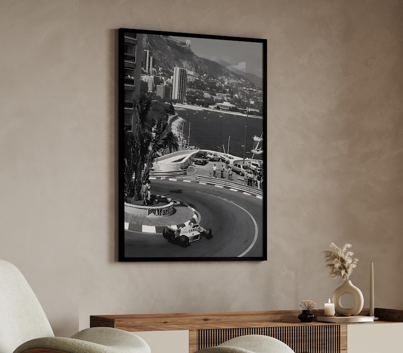 Vintage Formula 1 Monaco Poster, Vintage F1 Poster, F1 Monaco, F1 Monte Carlo, F1 Print, Formula 1 Poster, F1 Poster, F1 Monaco Wall Art
