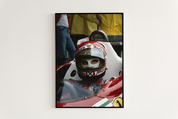 F1 50×70cm 大型ポスター　在庫ラスト Niki Lauda Poster, Vintage F1 Poster, Formula 1 Print, F1 Print