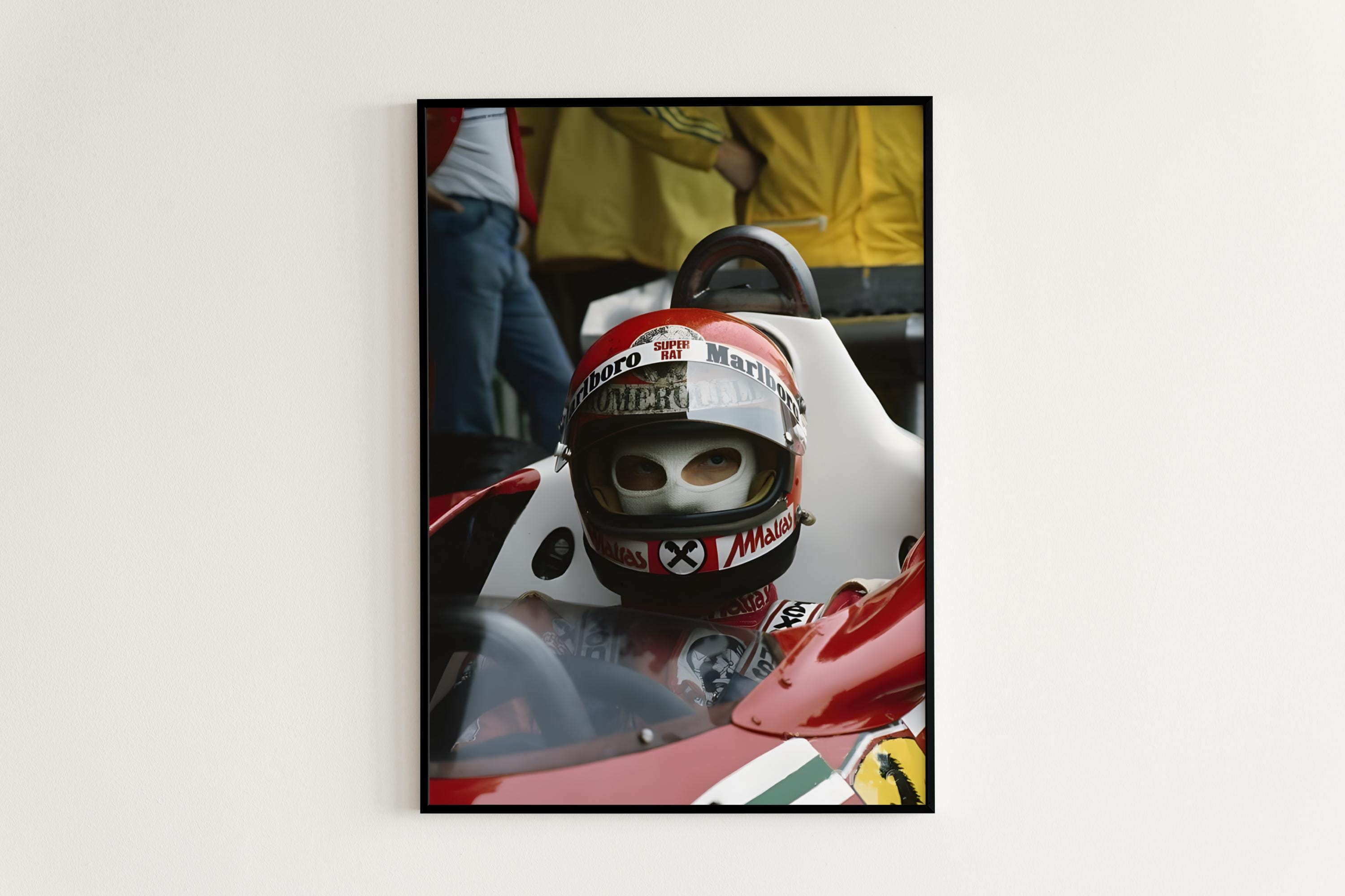 Niki Lauda Poster, Vintage F1 Poster, Formula 1 Print, F1 Print, Formula 1 Poster, Niki Lauda, Formula 1 Gift, F1 Poster, F1 Wall Art