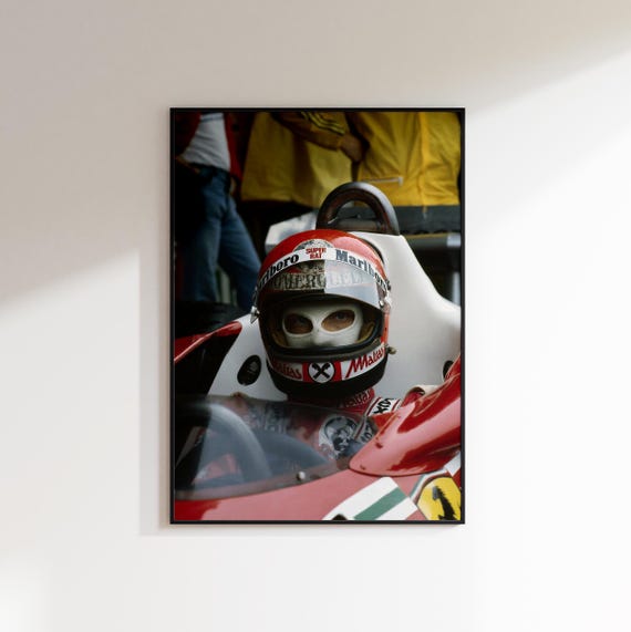 ニキ・ラウダのポスター、ヴィンテージF1ポスター、フォーミュラ1