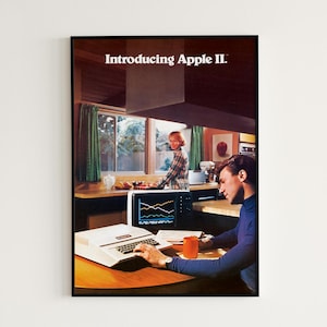 Retro Apple Macintosh Poster, Apple 2 Poster, Macintosh Poster, Retro Apple Poster, Retro Macintosh Poster, Vintage Apple Poster, Apple II