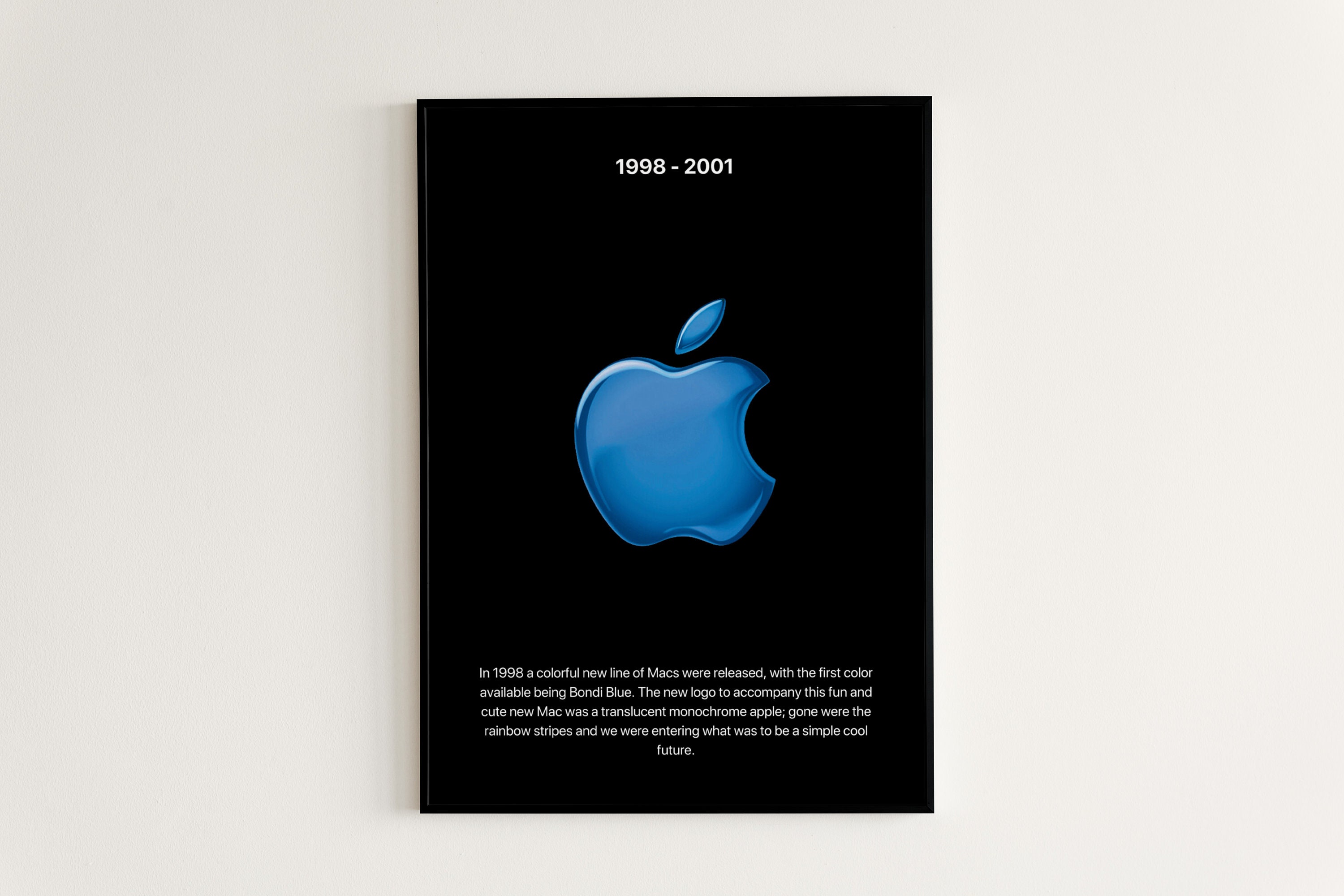 muku　Apple Poster Apple 1976 Logo Poster. Retro Apple Poster. Vintage First