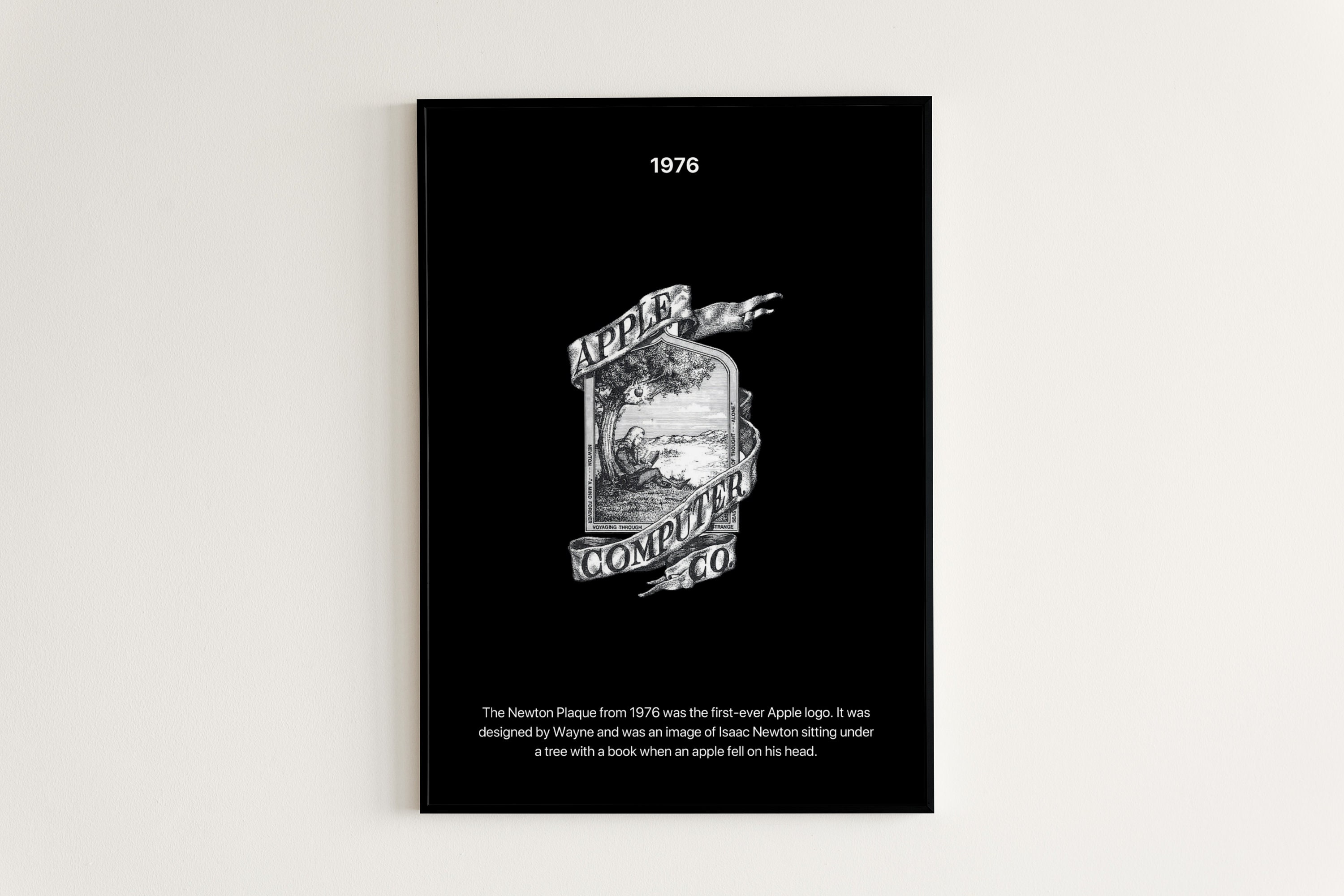 Set of 3 Apple Poster, Apple Logo Evolution Poster, Apple