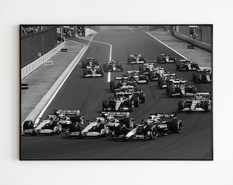 F1 Poster, Formula 1 Poster, Black and White F1 Poster, F1 Print, Vintage F1 Poster, F1 Posters, Formula 1, Poster F1, F1 Wall Art, F1