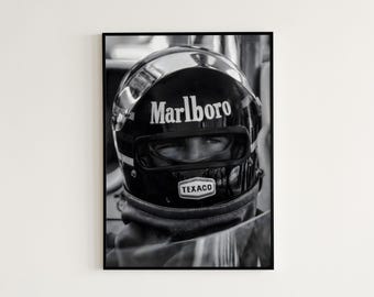 James Hunt Poster, Vintage F1 Poster, Formula 1 Print, F1 Print, Formula 1 Poster, James Hunt Print, Formula 1 Gift, F1 Poster, F1 Wall Art