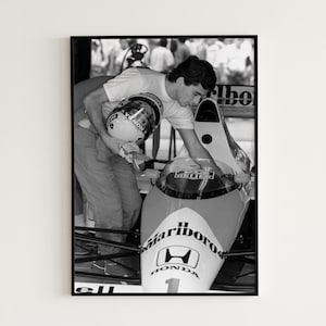 Póster de Ayrton Senna de F1, póster de Fórmula 1, póster de Senna, impresión de Fórmula 1, arte mural de Fórmula 1, regalo de carreras de F1, regalo de Fórmula 1, póster de F1