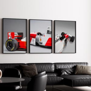 Ayrton Senna McLaren Car Poster, McLaren MP4 Formula 1 Poster, Senna F1 Poster, Vintage F1 Poster, Ayrton Senna, Formula 1 Poster, F1 Print