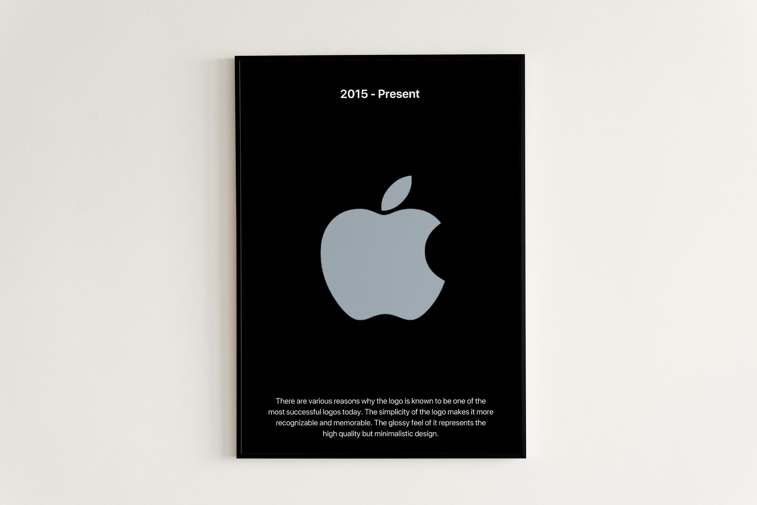 Set of 6 Apple Poster, Apple Logo Evolution Poster, Apple