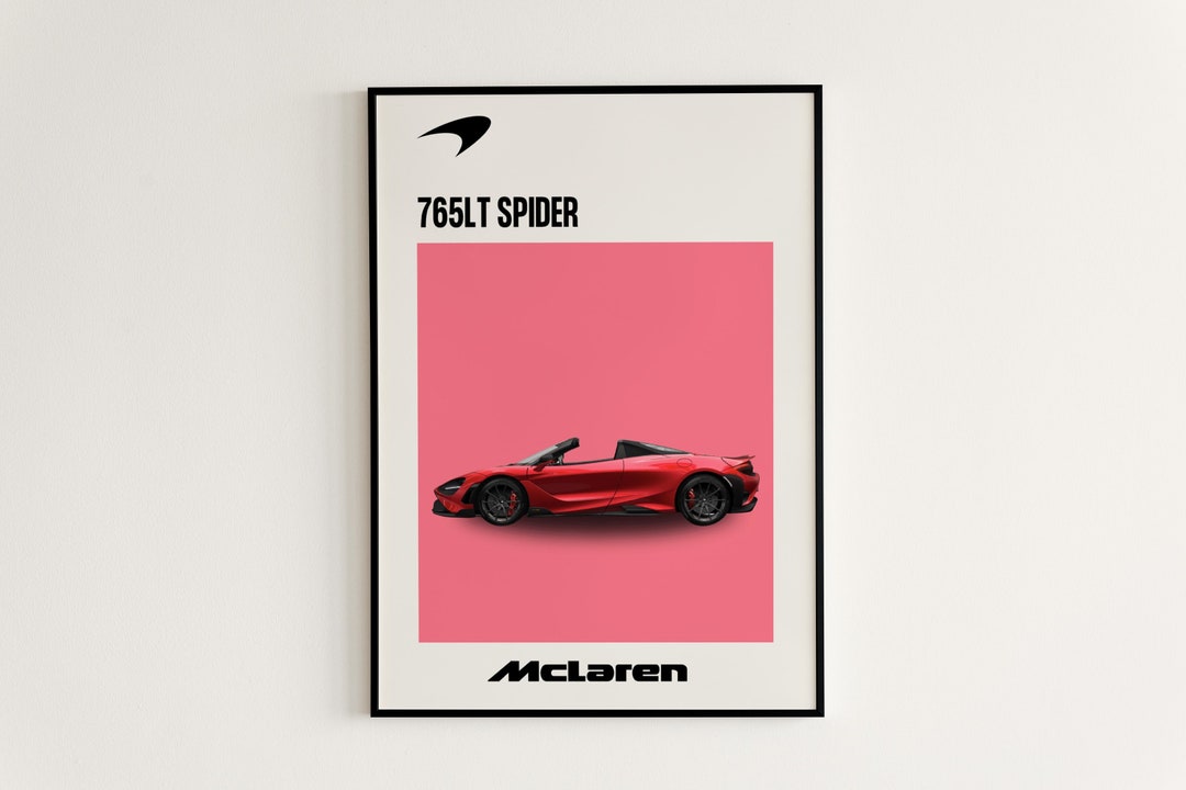 Mclaren 765LT Spider Poster, Mclaren Poster, Car Print, Car Poster