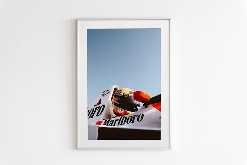 Ayrton Senna Poster, Vintage F1 Poster, Formula 1 Print, F1 Print, Formula 1 Poster, Ayrton Senna, Formula 1 Gift, F1 Poster, F1 Wall Art