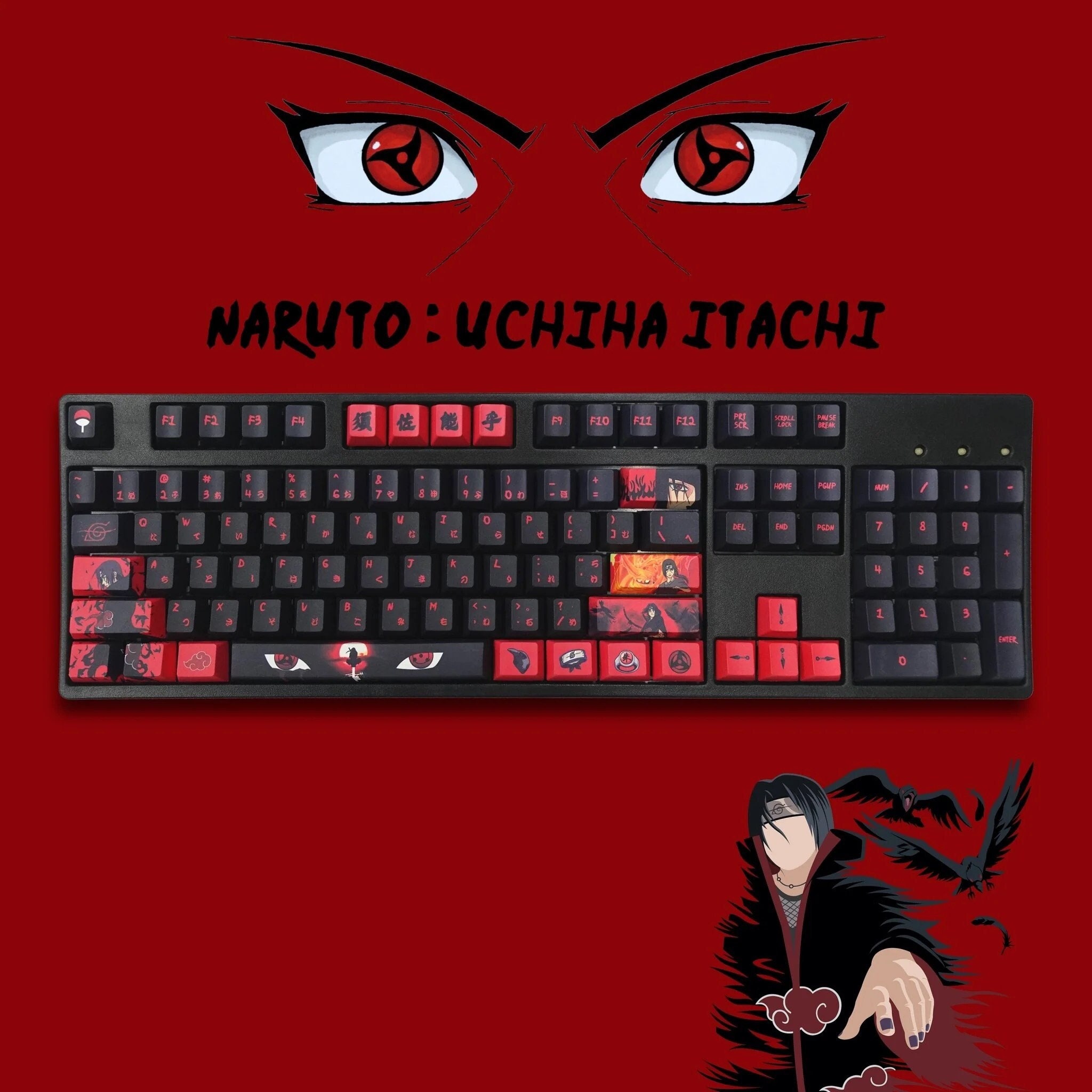 Naruto Keycaps Itachi Uchiha Anime Keycaps Custom Keycaps Etsy Australia