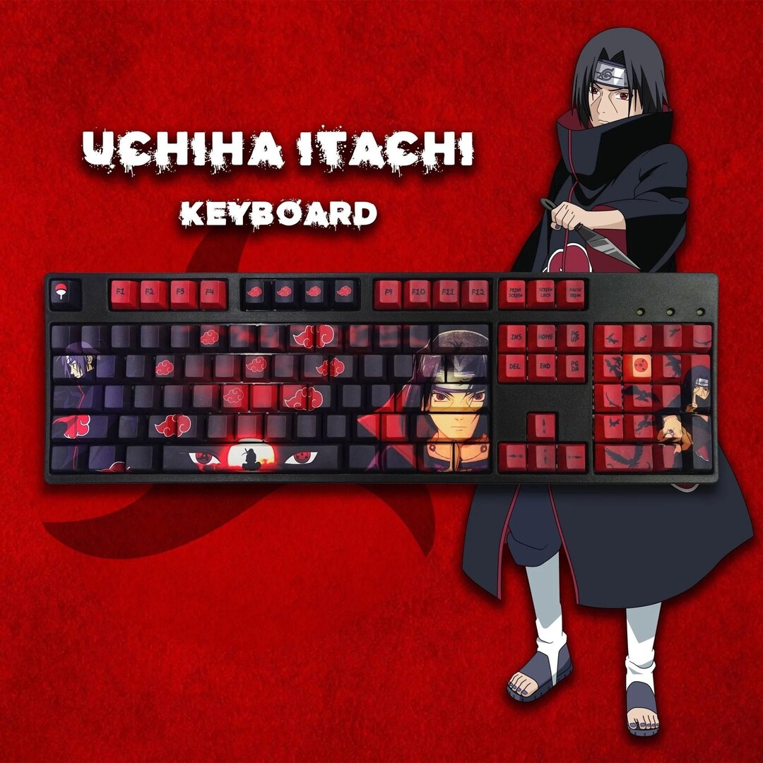 Naruto Keycaps Itachi Uchiha Anime Keycaps Custom Keycaps Etsy
