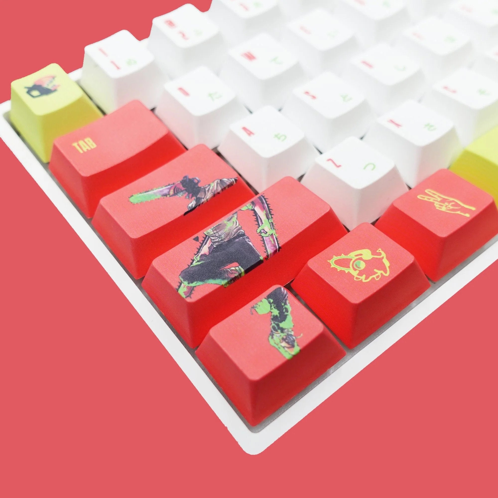 Chainsaw Man Keycaps Chainsaw Man Custom Keycaps Set Anime Etsy Canada