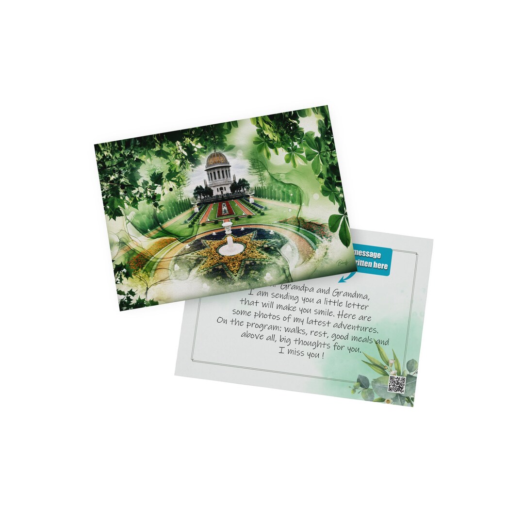 Baha'i Card Bahai Inspired Flat Cards Baha'i Gifts - Etsy