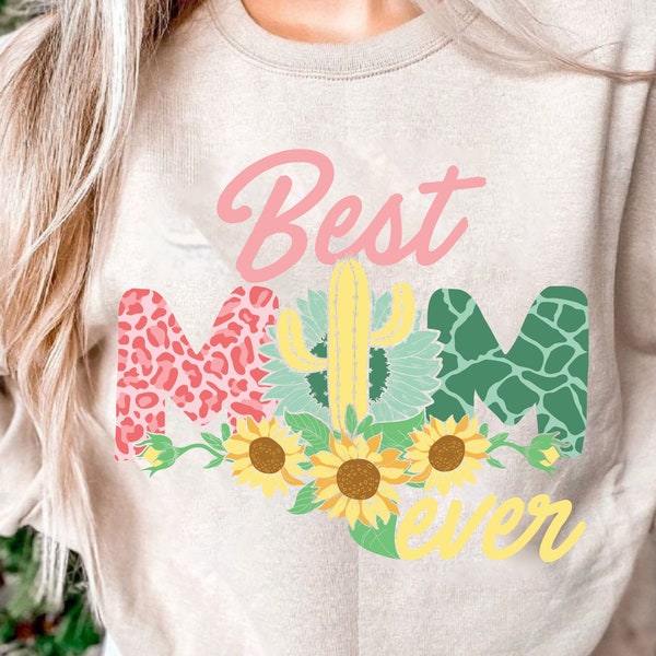 Best mom ever Mother's Day png , Floral Mama png, mom with floral png, Mother's Day png, Mom png, Mother's Day Gift, Sublimation designs