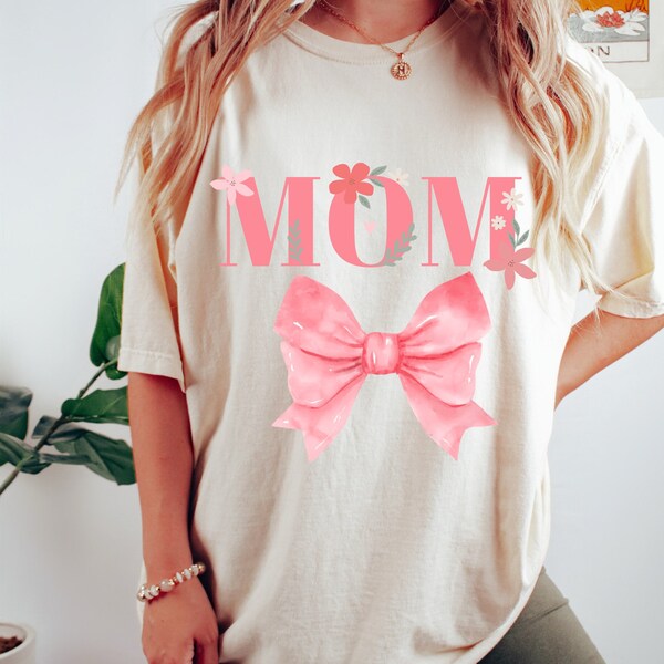 Coquette Mama png,Cherry png,Soft Girl Era png,Pink Bow,Mom png, Mothers Day png,Aesthetic Png,Ribbon,Girlie Png,coquette shirt design