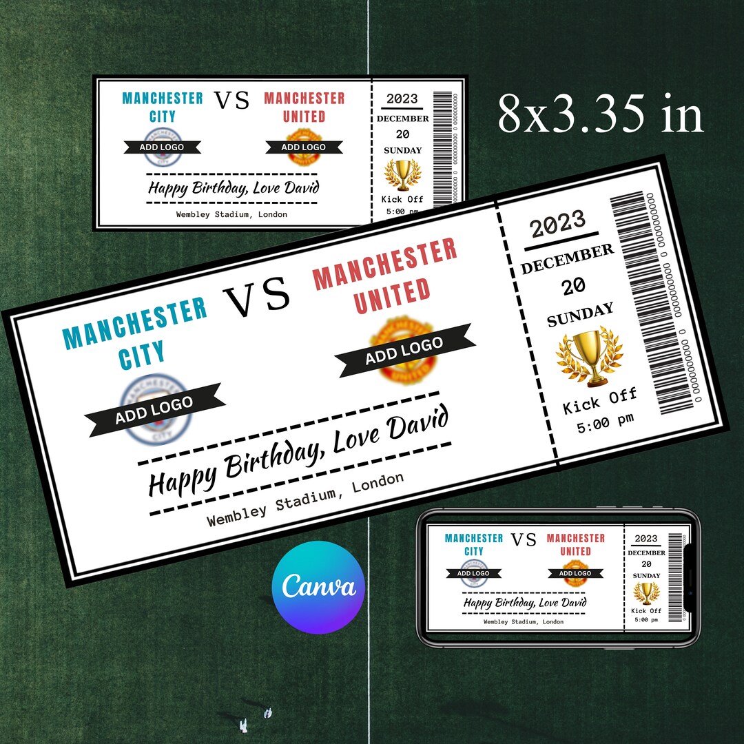 Football Ticket Gift Football Tickets Football Birthday Etsy