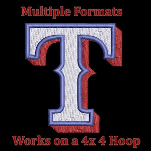 T logo Embroidery File
