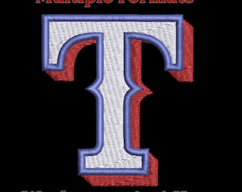 T logo Embroidery File