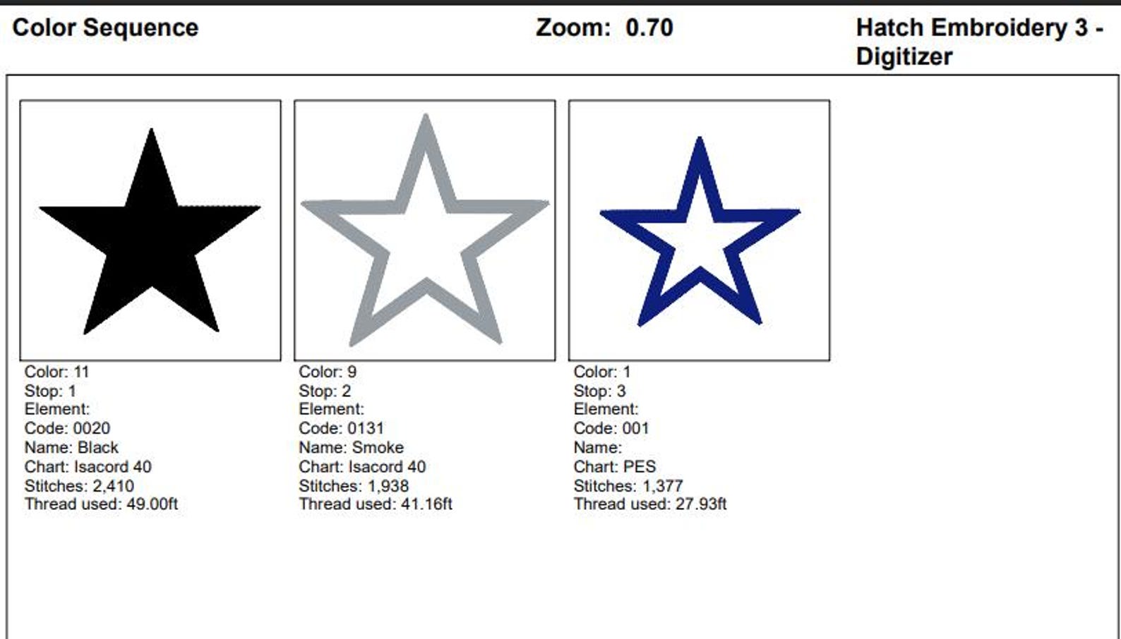 Three Color Star 3 Color Star/5 Point Star - Digital Embroidery File. Select 3 of the ...